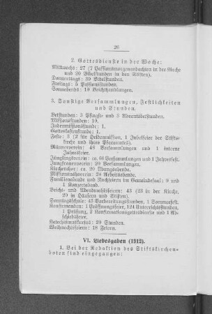 VI. Liebesgaben (1912).