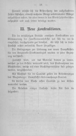 III. Neue Konstruktionen