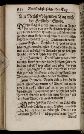 Am Nechst-folgenden Tag nach der Geistlichen Einöde.