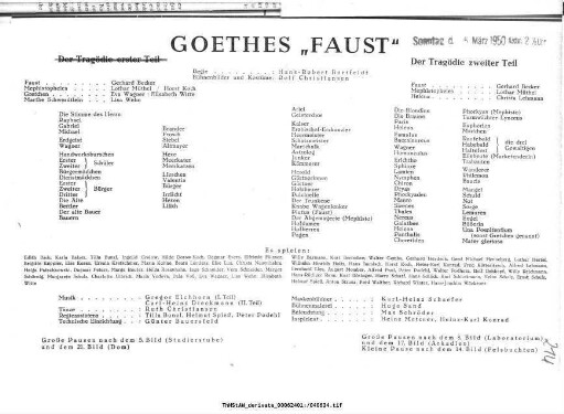 Goethes "Faust" Der Tragödie zweiter Teil