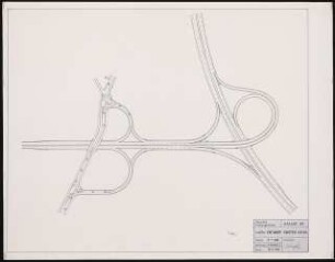 Osttangente Braunschweig Schinkelwettbewerb 1988: Entwurf Knoten K3 und K4 1:1000