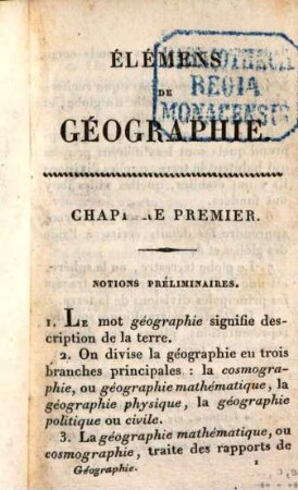 Élémens de géographie