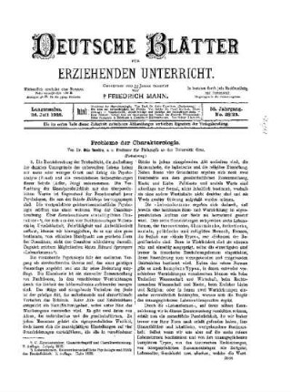 Probleme der Charakterologie : (Fortsetzung)