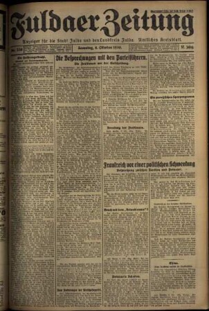 Ausgabe vom Samstag, den 04. Oktober 1930.