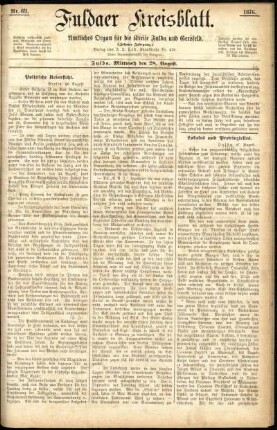 Ausgabe vom Mittwoch, den 28. August 1878.