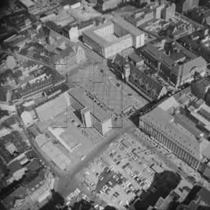 Innenstadt von Leipzig : Blickrichtung Nordosten zum Markt