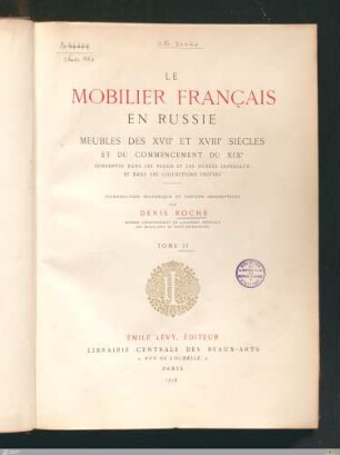 2: [Le mobilier français en Russie] Band 2