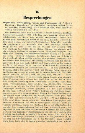 235-236 [Rezension] Sibyllinische Weissagungen