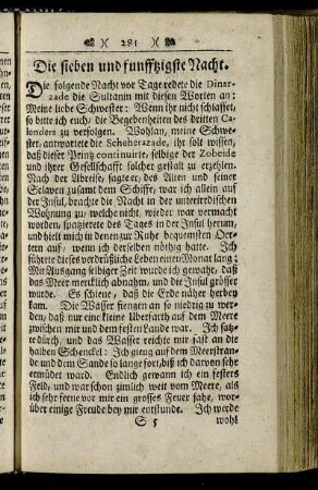 Die sieben und funfftzigste Nacht.