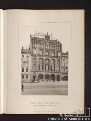 Tafel 39. Wohn- und Geschäftshaus Krausen-Strasse No. 41.