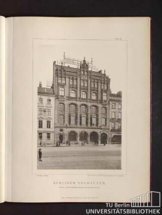 Tafel 39. Wohn- und Geschäftshaus Krausen-Strasse No. 41.