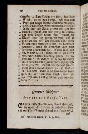 126-200, Zweyter Abschnit. Kurat des Verfassers.