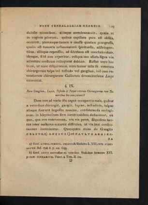 §. IX. Num Gangliou, Lupia, Testudo et Talpa veterum Chirurgorum cum Tumoribus his conveniant?