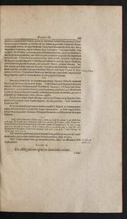 Caput X. De obligatione quae ex dominio oritur.