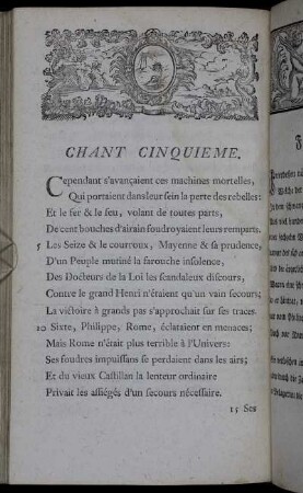 Chant Cinquieme. - Fünfter Gesang.