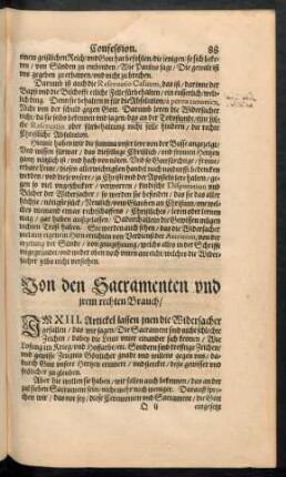 Von den Sacramenten und irem rechten Brauch/