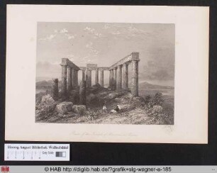Ruins of the Temple of Minerva in Aegina.