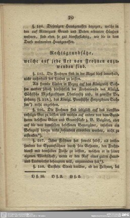 Rechtsgrundsätze, welche auf jede Art von Frohnen anzuwenden sind