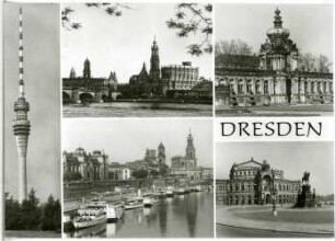 Dresden. Fernsehturm und 4 Motive