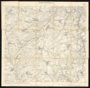 Äquidistantenkarte 133 : Section Kauschwitz, 1877 : Section Kauschwitz. - 1:25000. - Leipzig: Giesecke & Devrient, 1877. - 1 Kt.