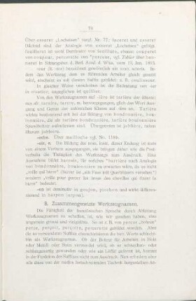 B. Zusammengesetzte Werkzeugnamen.