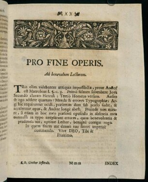 Mmm1r, PRO FINE OPERIS.