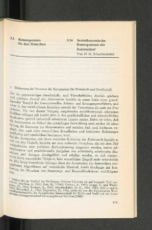 3.34 Sozioökonomische Konsequenzen der Automation