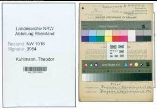 Entnazifizierung Theodor Kuhlmann , geb. 29.01.1908 (Schreiner)