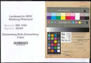 Entnazifizierung Franz Von Schoenberg-Roth-Schoenberg , geb. 07.04.1914 (Beamter)
