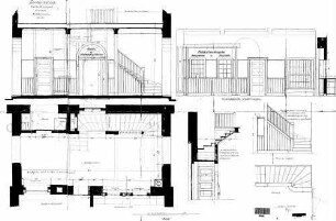 Goldshöfe: Empfangsgebäude Schalterraum Ansicht Fka,GR EG Schalterraum,Treppen