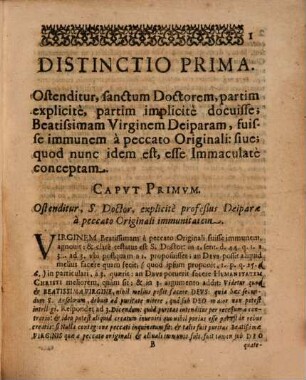 S[ancti] Thomae Aquinatis de B. V. Deiparae immaculata conceptione Sententia