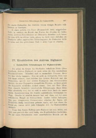 IV. Krankheiten des Antrum Highmori.
