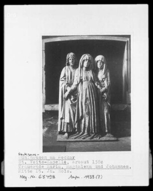 Trauernde Maria, Magdalena und Johannes