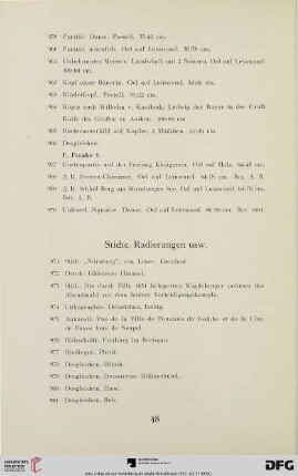 Stiche, Radierungen usw. (Nr. 971-1037)
