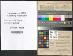 Entnazifizierung Josef Leuffen , geb. 14.09.1879 (Landwirt)