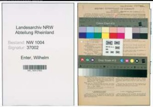 Entnazifizierung Wilhelm Enter , geb. 31.08.1903 (Arbeiter)