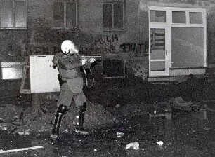 Mainzer Straße: Tränengaseinsatz