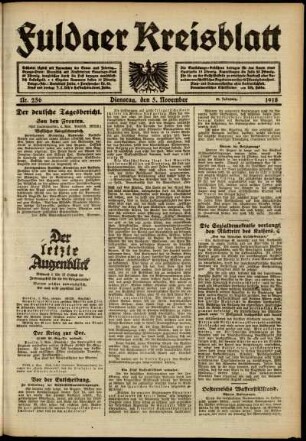 Ausgabe vom Dienstag, den 05. November 1918.