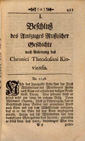 Sammlung rußischer Geschichte, 1,6. 1735
