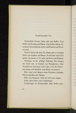 Graphologischer Tee