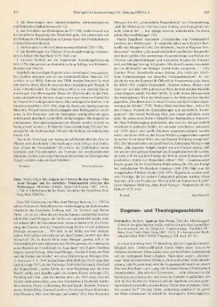 Dogmen- und Theologiegeschichte