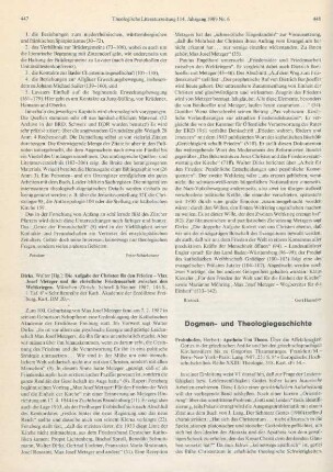 Dogmen- und Theologiegeschichte