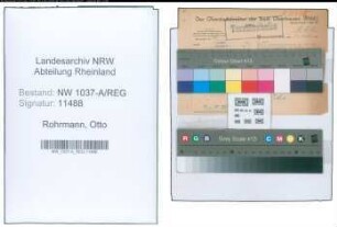 Entnazifizierung Otto Rohrmann , geb. 06.11.1899 (Zahnarzt)