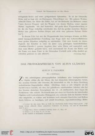 4: Das Photographieren von alten Gläsern