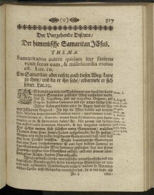 Der Vierzehende Discurs/ Der himmlische Samaritan Jesus.