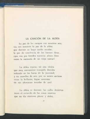 La canción de la aldea