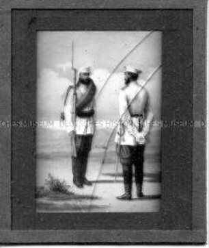 Darstellung von zwei Soldaten, 19. Jahrhundert