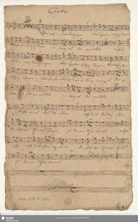 Stimmensatz [Schreiber: Opitz, J. S.; u.a.]