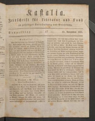 Ausgabe vom 7. November 1831.