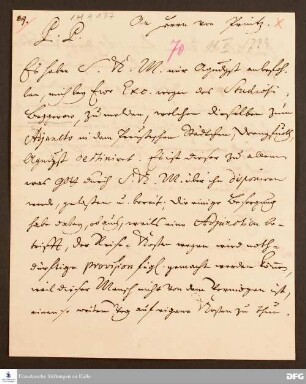 Brief von August Hermann Francke an Marquard Ludwig v. Printzen.